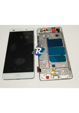 TOUCH SCREEN VETRO LCD DISPLAY Per Huawei Ascend P8 Lite ALE-L21 Bianco + FRAME