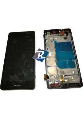 TOUCH SCREEN VETRO LCD DISPLAY Per Huawei Ascend P8 Lite ALE-L21 Nero + FRAME