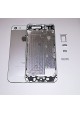 BACK COVER SCOCCA POSTERIORE TELAIO P.SIM TASTI VETRINI IPHONE 5S SILVER BIANCO