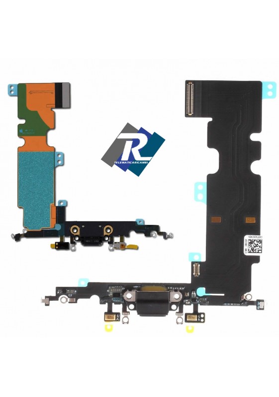 Flex Flat Dock Connettore Ricarica Microfono Dati Antenna iPhone 8 plus Nero