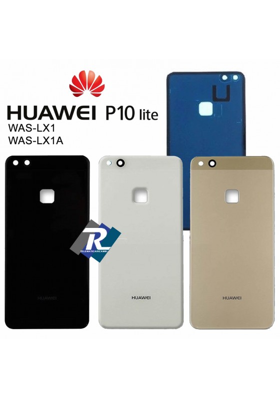 COPRI BATTERIA SCOCCA POSTERIORE VETRO Huawei P10 Lite WAS-LX1 - WAS-LX1A NERO