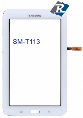 TOUCH SCREEN VETRO SAMSUNG Galaxy Tab 3 Lite Wi-Fi SM-T113 BIANCO BIADESIVO