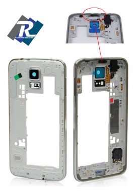 Middle frame scocca centrale telaio con cornice Samsung Galaxy S5 G900F Silver