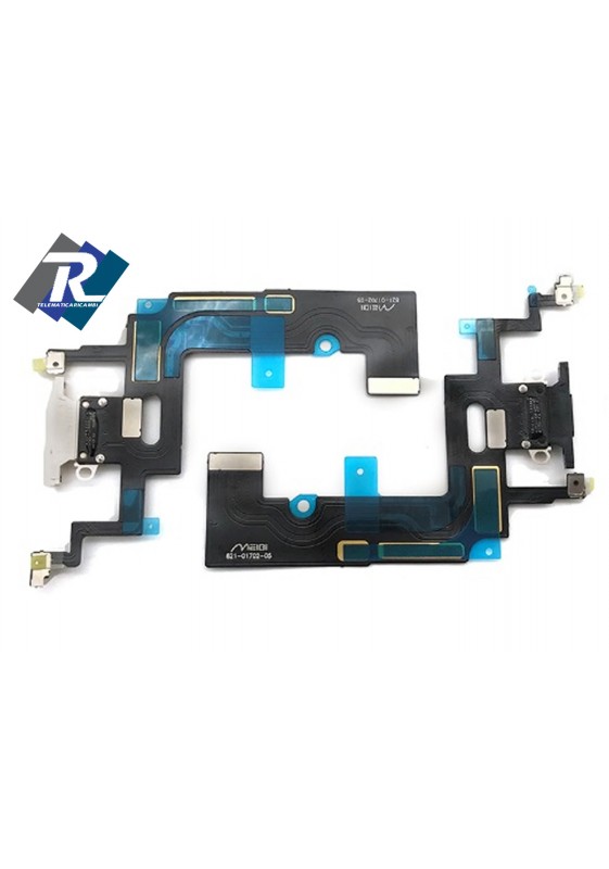 Flex Flat Dock Connettore Ricarica Microfono Dati iPhone XR Bianco