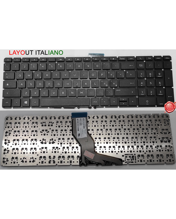 Tastiera Per HP 250 G6 / 255 G6 – Layout US English, Nuova E Compatibile, Senza Marchio