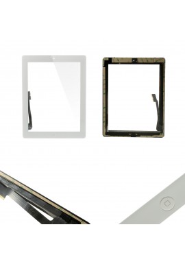 TOUCH SCREEN vetro per Apple iPad 3 Bianco A1416 A1430 A1403 Tasto home adesivi