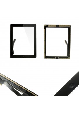 TOUCH SCREEN vetro per Apple iPad 3 Nero A1416 A1430 A1403 + Tasto home adesivi