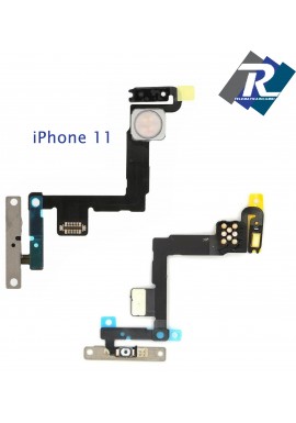 FLEX FLAT TASTO ON OFF ACCENSIONE POWER APPLE IPHONE 11 FLASH MICROFONO