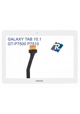 TOUCH SCREEN VETRO SAMSUNG GALAXY TAB 10.1 GT-P7500 P7510 BIANCO BIADESIVO