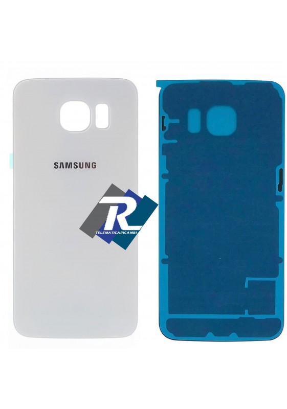 Copri Batteria Samsung Galaxy S6 Edge G925F Back Cover Scocca Posteriore BIANCO