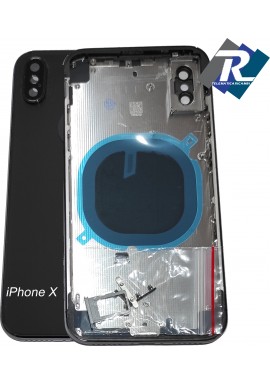 SCOCCA POSTERIORE IPHONE X BACK COVER FRAME TELAIO CHASSIS NERO COMPATIBILE