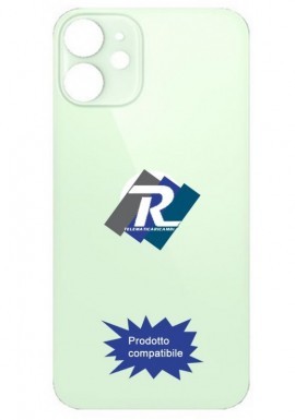 VETRO SCOCCA POSTERIORE COPRI BATTERIA APPLE iPhone 12 VERDE BACK COVER BIG HOLE