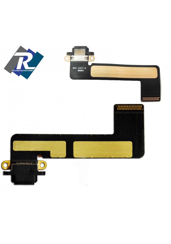 FLEX FLAT CONNETTORE DI CARICA DOCK RICARICA USB DATI PER APPLE IPAD MINI NERO