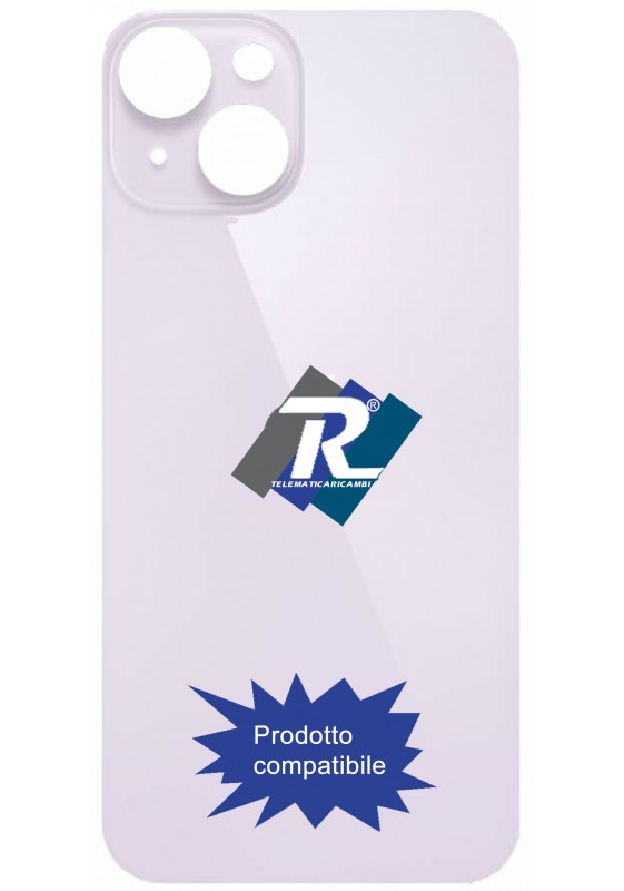 VETRO SCOCCA POSTERIORE COPRI BATTERIA iPhone 14 VIOLA BACK COVER BIG HOLE