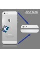 SET KIT COPPIA 2 VETRI VETRINI PER BACK COVER POSTERIORE IPHONE 5 5G BIANCO