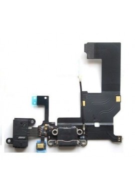 Flex Flat Dock Connettore Ricarica Microfono Antenna Jack Cuffie iPhone 5 Nero