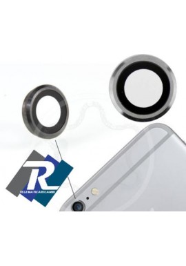 Supporto Fotocamera Posteriore Silver con Lente per iPhone 6 Anello Vetrino
