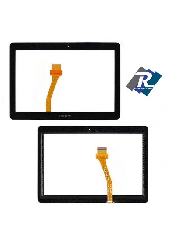 TOUCH SCREEN VETRO SAMSUNG GALAXY TAB 2 GT- P5100 - P5110 10.1" NERO BIADESIVO