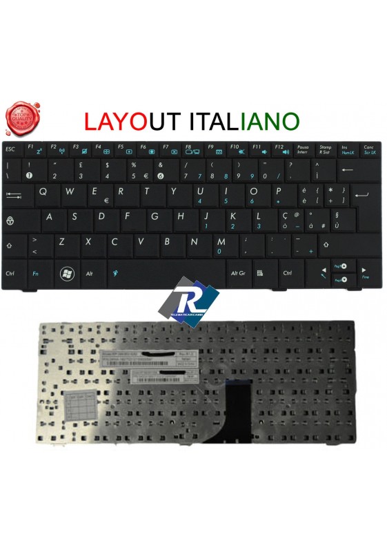 Tastiera ITALIANA ASUS EEE PC 1005 1005HA 1005HA-B 1005HAG 1005P 1005PX NERA