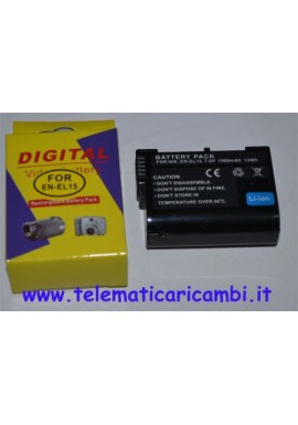 Batteria EN-EL15 7,4 volt 1900 mAh - Nikon D600 D800 D7000 D7100 - Nuova -