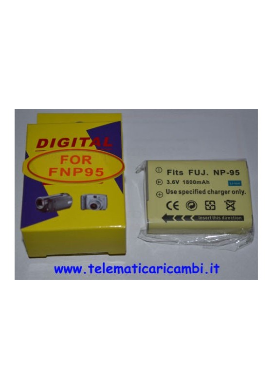 Batteria NP-95 3,7 volt 1800 mAh - Fujifilm FinePix F30 F31 - Nuova -