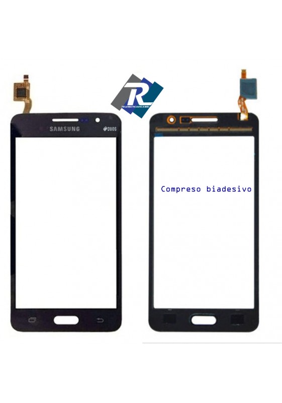 TOUCH SCREEN VETRO PER SAMSUNG GALAXY GRAND PRIME SM-G530 G530FZ GRIGIO SCURO NERO DUOS