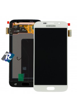 DISPLAY LCD SCHERMO TOUCH SCREEN ORIGINALE PER SAMSUNG GALAXY S6 G920F BIANCO