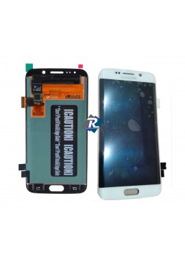 DISPLAY LCD SCHERMO TOUCH SCREEN ORIGINALE PER SAMSUNG GALAXY S6 EDGE G925F BIANCO